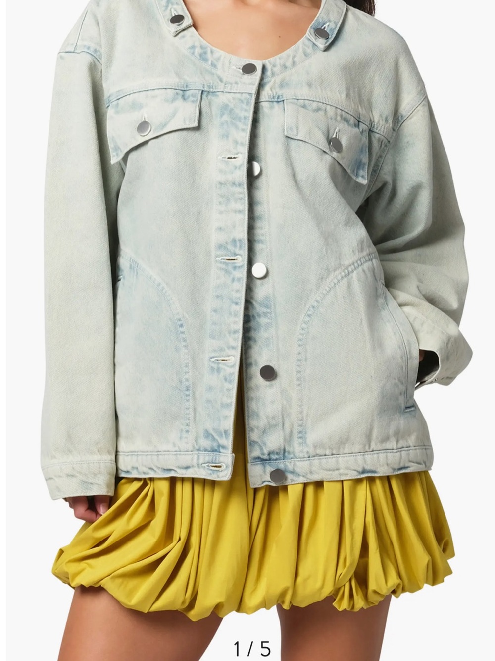 Apparis Barlow Scoop Neck  Denim Jacket